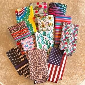 Brand New Set of 12 Colorful White Claw Skinny Can Cooler Hard Seltzer Coozies